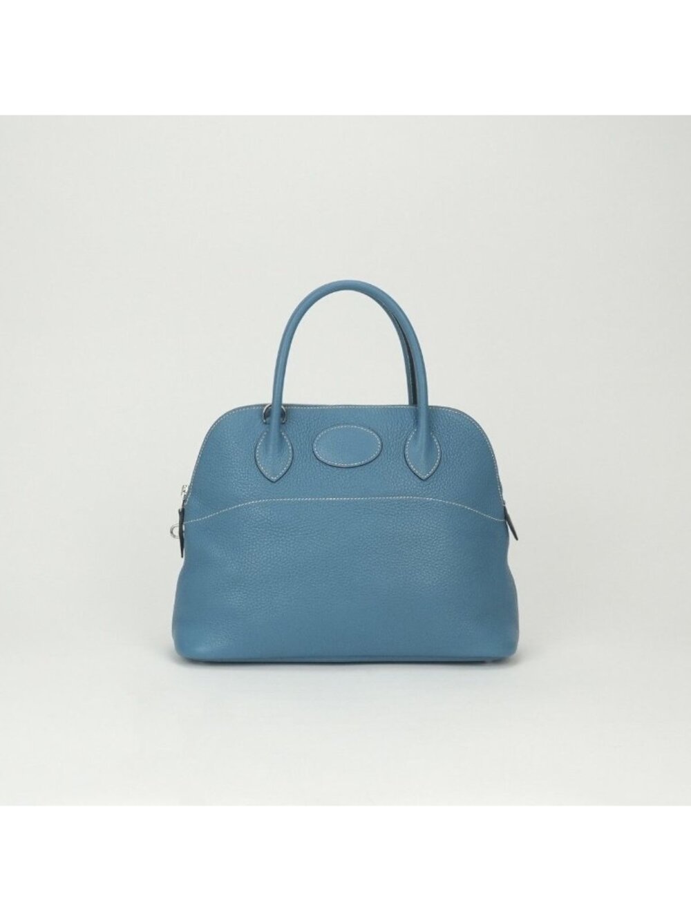 Hermes Bolide 31 Tote Shoulder Bag Taurillon Clemence Blue Jean Bluejean Silver